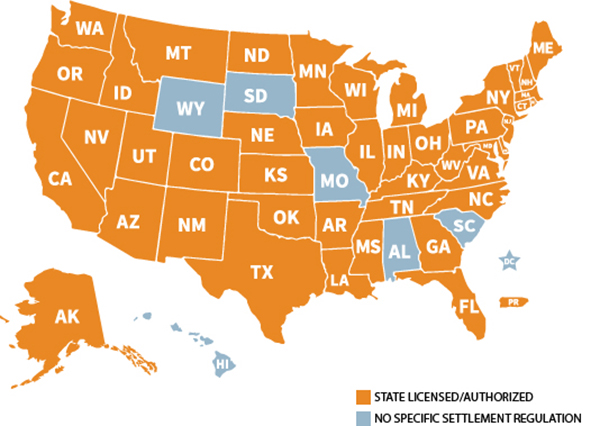 Life Settlement Licensing Map